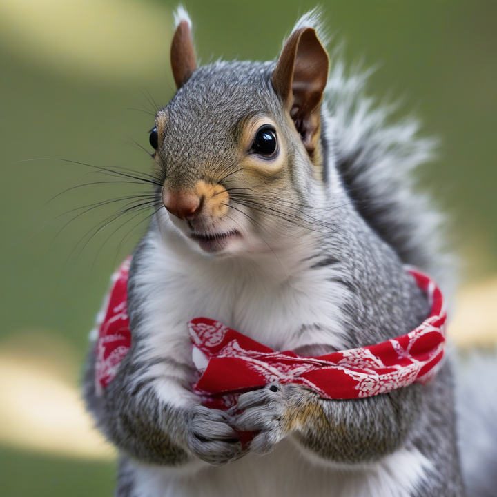 Reggie the squirrel in the original newspaper file photo